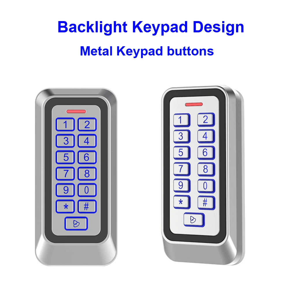 IP66 Waterproof Backlight RFID Metal Door Access Control Reader Rfid Keypad 1000 User 125KHz EM Card Door Opener 5 IP66 Waterproof Backlight RFID Metal Door Access Control Reader Rfid Keypad 1000 User 125KHz EM Card Door Opener 5