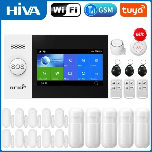 WiFi Home Alarm System GSM Tuya Smart Home Security Alarm Kit with Siren PIR Motion Sensor Remote Controls Window Door Sensor WiFi Home Alarm System GSM Tuya Smart Home Security Alarm Kit with Siren PIR Motion Sensor Remote Controls Window Door Sensor
