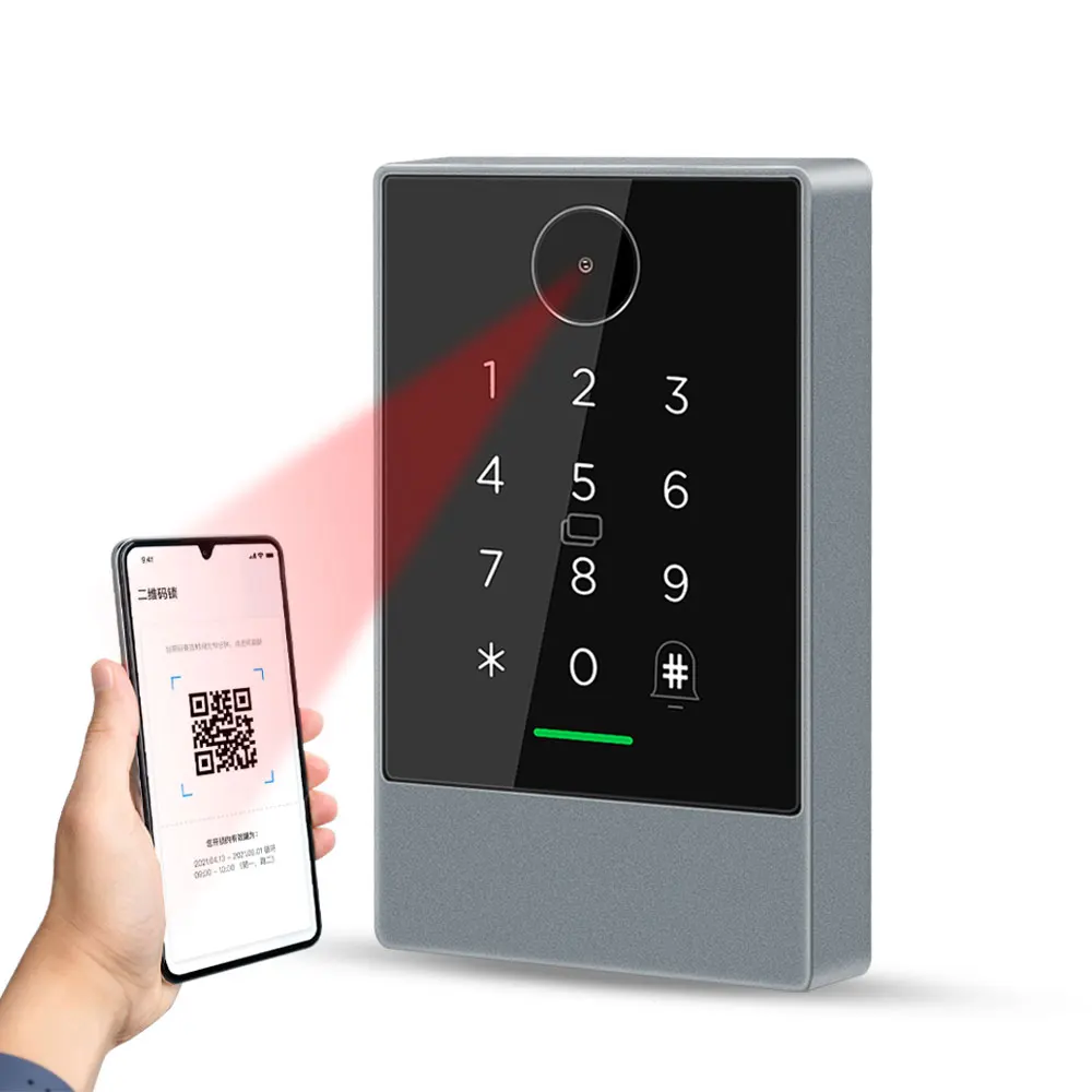 TTLOCK QR Code Access Control Reader 13.56Mhz Rfid IP67 Waterproof Keypad QRcode Scanner K3Q +G2 Hub Work with Alexa Google Home 6 TTLOCK QR Code Access Control Reader 13.56Mhz Rfid IP67 Waterproof Keypad QRcode Scanner K3Q +G2 Hub Work with Alexa Google Home 6