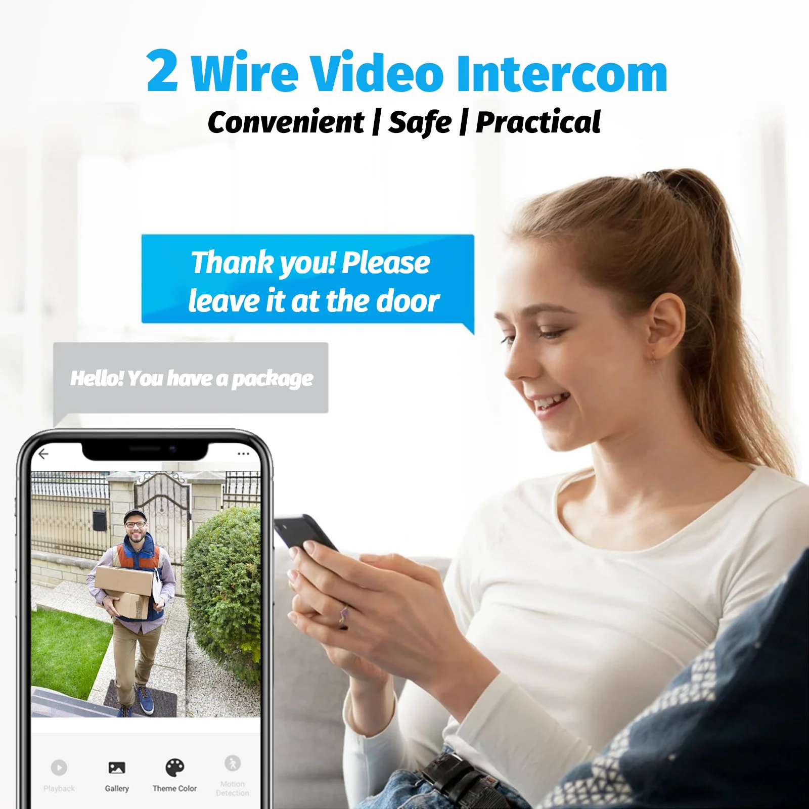 Tuya 2.4GHz WiFi Video Intercom with 7'' HD Display, Dual-Mode Night Vision & Waterproof Design, Video Door Bell for Villa/Gate 3 Tuya 2.4GHz WiFi Video Intercom with 7'' HD Display, Dual-Mode Night Vision & Waterproof Design, Video Door Bell for Villa/Gate 3