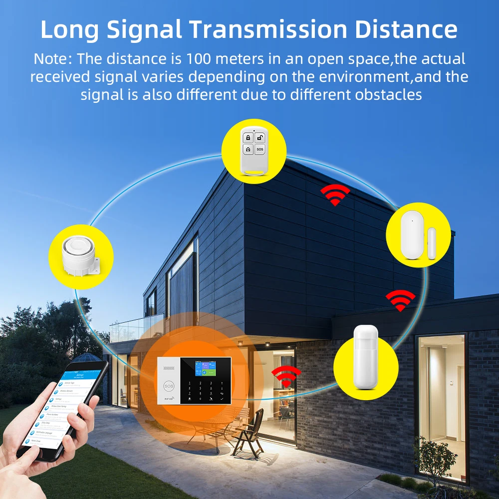 YAOSHENG Security-Protection TUYA Smart Home Alarm System 2G 433MHz WiFi GSM Wireless House App Control Sets PG105 2 YAOSHENG Security-Protection TUYA Smart Home Alarm System 2G 433MHz WiFi GSM Wireless House App Control Sets PG105 2
