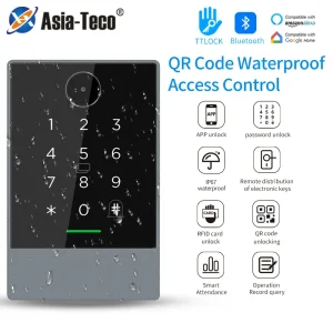 TTLOCK QR Code Access Control Reader 13.56Mhz Rfid IP67 Waterproof Keypad QRcode Scanner K3Q +G2 Hub Work with Alexa Google Home TTLOCK QR Code Access Control Reader 13.56Mhz Rfid IP67 Waterproof Keypad QRcode Scanner K3Q +G2 Hub Work with Alexa Google Home