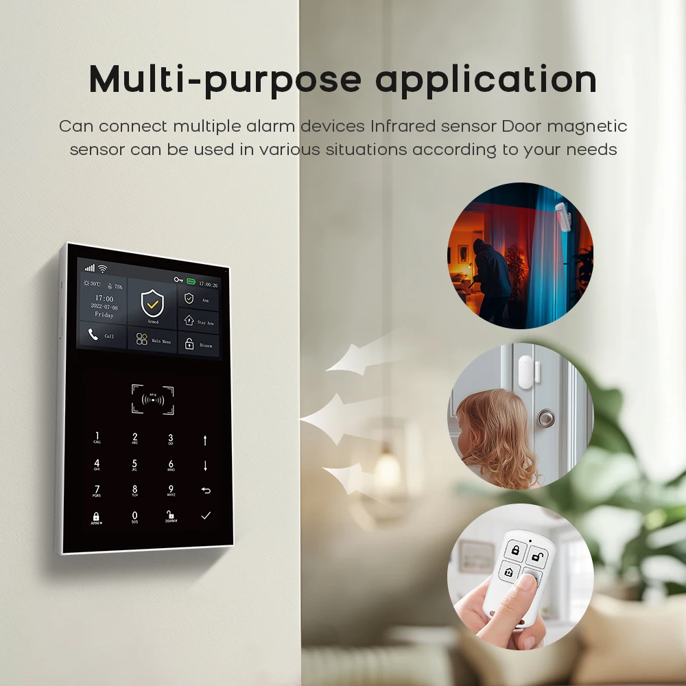 PGST WiFi 2G GSM Home Alarm System Tuya Security Protection Alarm Security System Kit Smart Life Automation Motion Door Sensor 4 PGST WiFi 2G GSM Home Alarm System Tuya Security Protection Alarm Security System Kit Smart Life Automation Motion Door Sensor 4