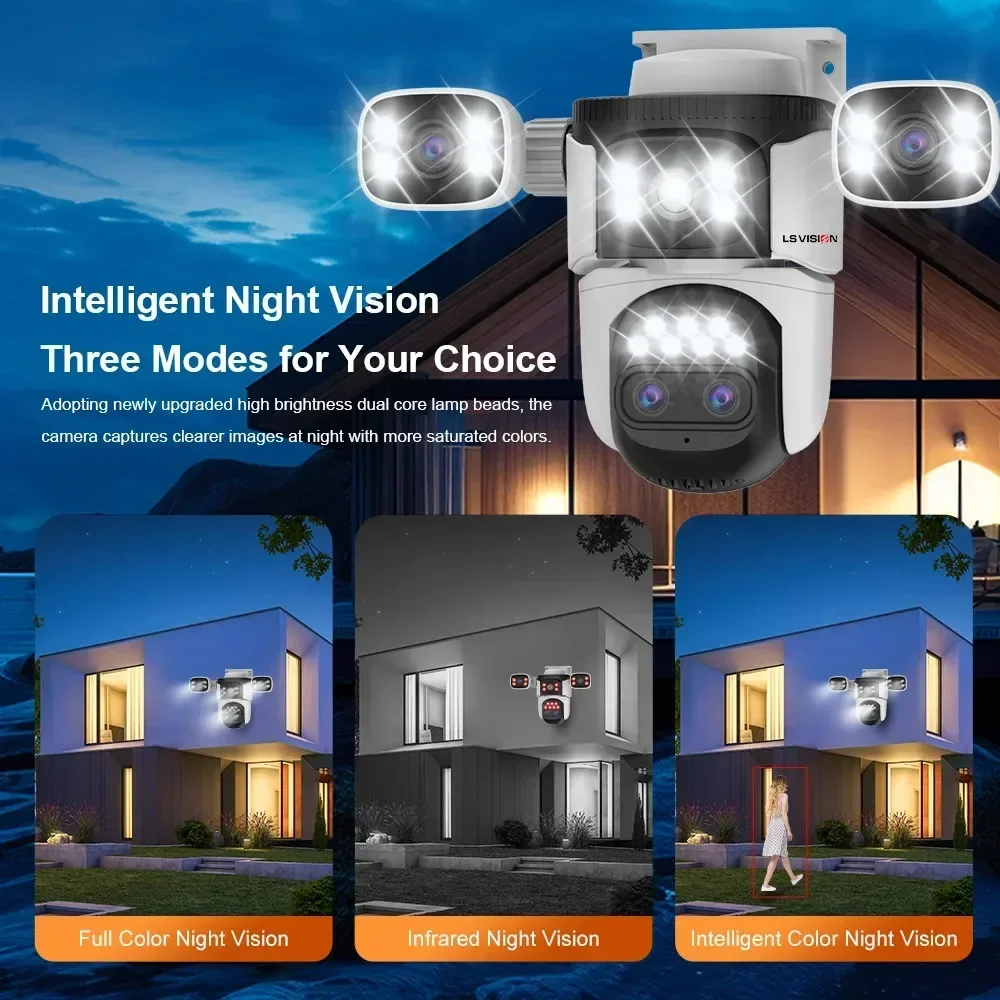 LS VISION 35MP Three Screens WiFi Security Camera Outdoor PTZ 10X Optical Zoom Cameras Auto Tracking CCTV Camera surveillance 5 LS VISION 35MP Three Screens WiFi Security Camera Outdoor PTZ 10X Optical Zoom Cameras Auto Tracking CCTV Camera surveillance 5