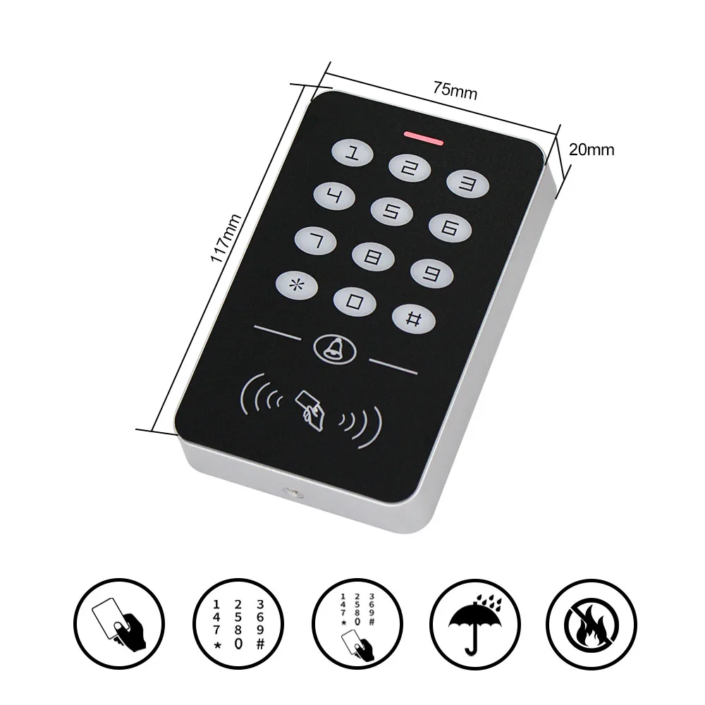 OBO Hands Door Access Control System Kit RFID Keypad + Power Supply + Electric 180KG Magnetic Lock Strike Door Locks for Home 3