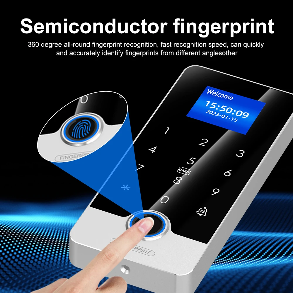 Metal Fingerprint Door Access Control System with Tuya APP RFID Card Reader IP67 Waterproof Metal Touch Keypad Gate Entry Opener 2 Metal Fingerprint Door Access Control System with Tuya APP RFID Card Reader IP67 Waterproof Metal Touch Keypad Gate Entry Opener 2