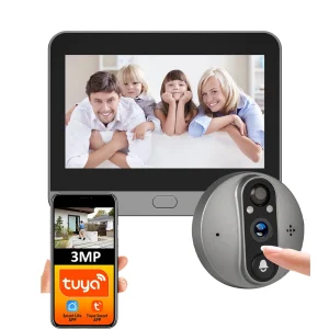 3MP Smart Life Tuya 1080P WiFi Door Bell Eye Peephole Camera 5000mAh Battery PIR Motion Detector IR Alexa Google Digital Viewer 3MP Smart Life Tuya 1080P WiFi Door Bell Eye Peephole Camera 5000mAh Battery PIR Motion Detector IR Alexa Google Digital Viewer