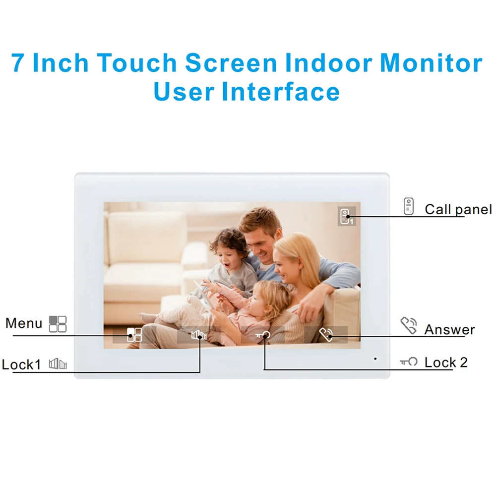 7inch Indoor Monitor Video Intercom System Visual Doorphone Camera Video Doorbell Door Phone Kits for Home IP Villa Apartment 5 7inch Indoor Monitor Video Intercom System Visual Doorphone Camera Video Doorbell Door Phone Kits for Home IP Villa Apartment 5