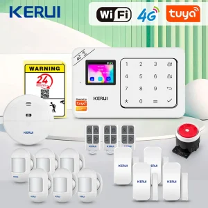 KERUI Home Alarm Worke with Alexa, Tuya Smart Home Sesurity Alarm 4G/WiFi Wireless Burglary Protection, PIR Motion Sensor W184 KERUI Home Alarm Worke with Alexa, Tuya Smart Home Sesurity Alarm 4G/WiFi Wireless Burglary Protection, PIR Motion Sensor W184