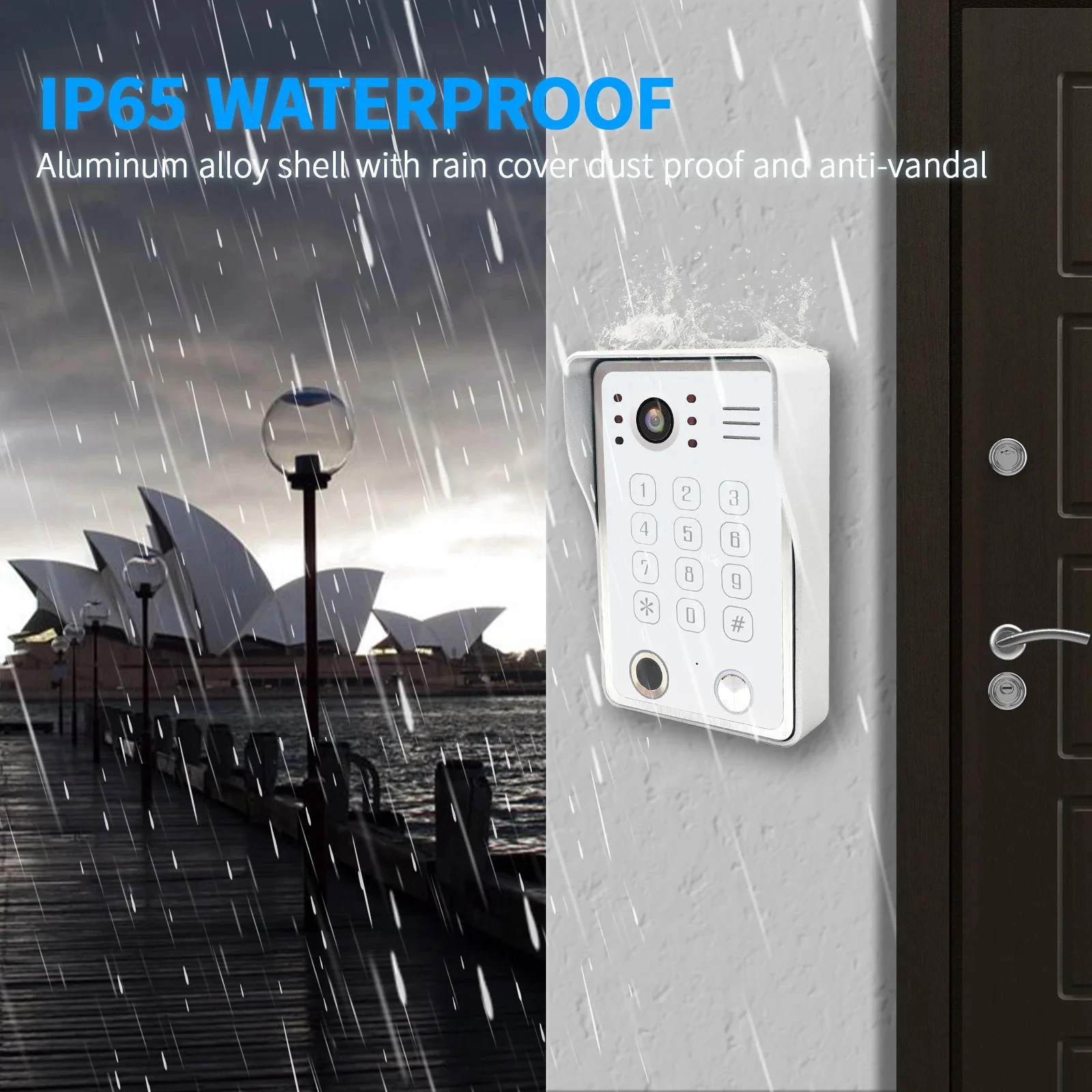 Fingerprint 5in1 Unlock Wifi Doorbell Video Intercom System For Home Doorphone Tuya Smart 1080P Touch Monitor Security Protect 2 Fingerprint 5in1 Unlock Wifi Doorbell Video Intercom System For Home Doorphone Tuya Smart 1080P Touch Monitor Security Protect 2