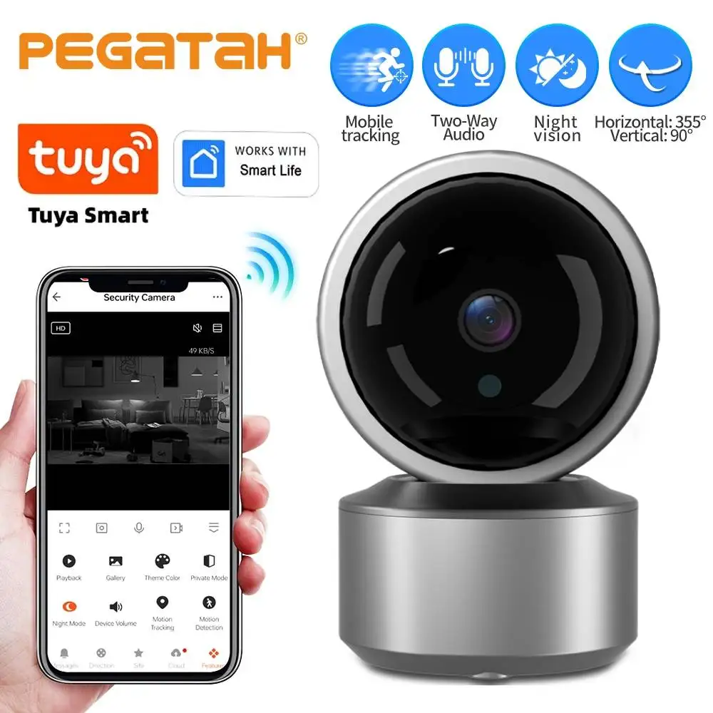 New Tuya IP Camera 5MP Wifi Video Surveillance Cameras HD Night VIsion Two Way Audio Auto Tracking Cloud Smart Home Camera New Tuya IP Camera 5MP Wifi Video Surveillance Cameras HD Night VIsion Two Way Audio Auto Tracking Cloud Smart Home Camera