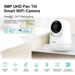 FUERS 5MP HD Indoor Security WIFI Camera For Baby Monitor Dog Camera Motion Detection Tuya Smart Home Works With Alexa FUERS 5MP HD Indoor Security WIFI Camera For Baby Monitor Dog Camera Motion Detection Tuya Smart Home Works With Alexa