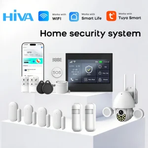 Tuya Smart Life APP Compatible Wireless GSM Alarm System WiFi Burglar Detection Real-Time Alerts for Home Garage Office Shop – מערכות אזעקה 