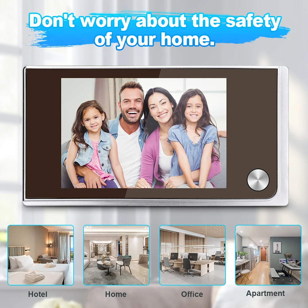 Awapow 3.5 Inch Doorbell Peephole Viewer Digital Door Camera 120° LCD 2 Million HD Pixels Cat Eye Door Bell Outdoor Monitor 3 Awapow 3.5 Inch Doorbell Peephole Viewer Digital Door Camera 120° LCD 2 Million HD Pixels Cat Eye Door Bell Outdoor Monitor 3