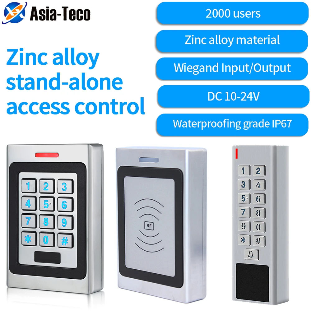 Door Access Control Keypad RFID Reader 2000 User Wiegand input+output Electric Lock Outdoor Waterproof Doorbell IP67 Zinc alloy Door Access Control Keypad RFID Reader 2000 User Wiegand input+output Electric Lock Outdoor Waterproof Doorbell IP67 Zinc alloy