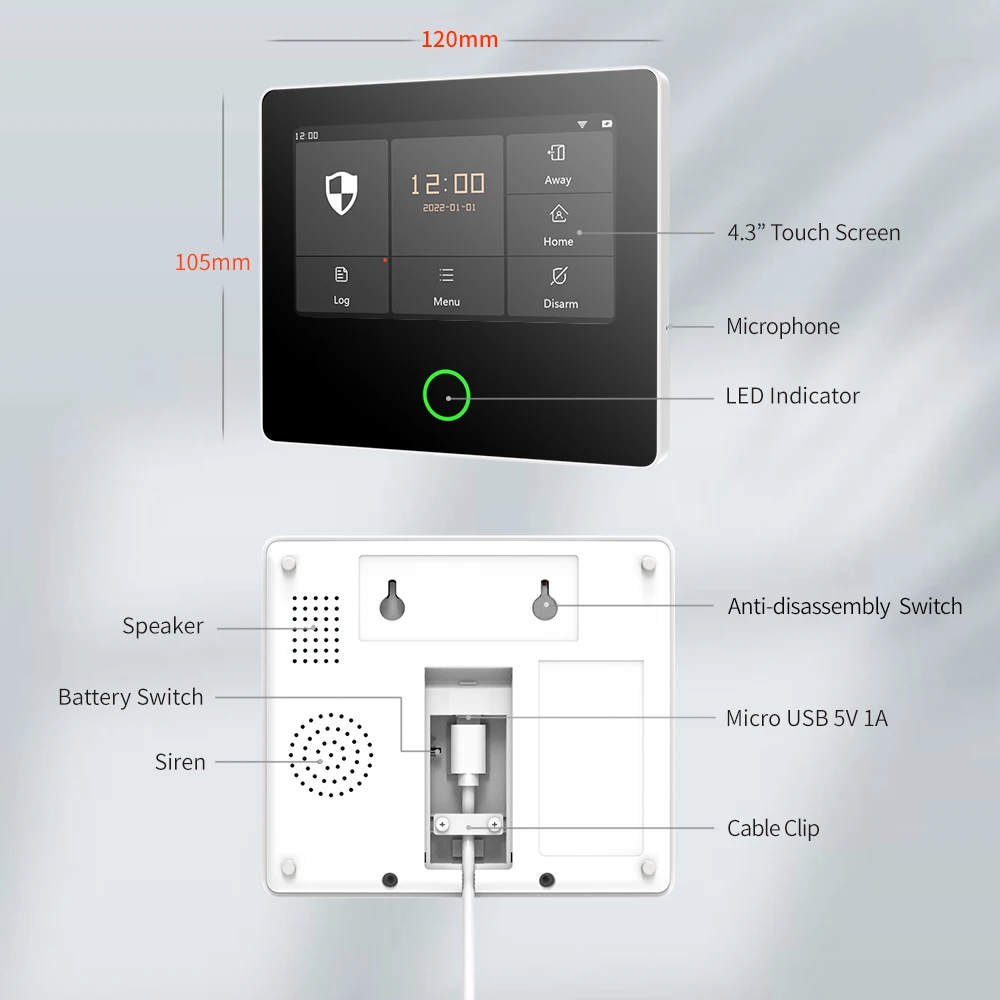Staniot WiFi SecPanel 5 Wireless Home Alarm System Tuya Smart 4.3 3 Staniot WiFi SecPanel 5 Wireless Home Alarm System Tuya Smart 4.3 3