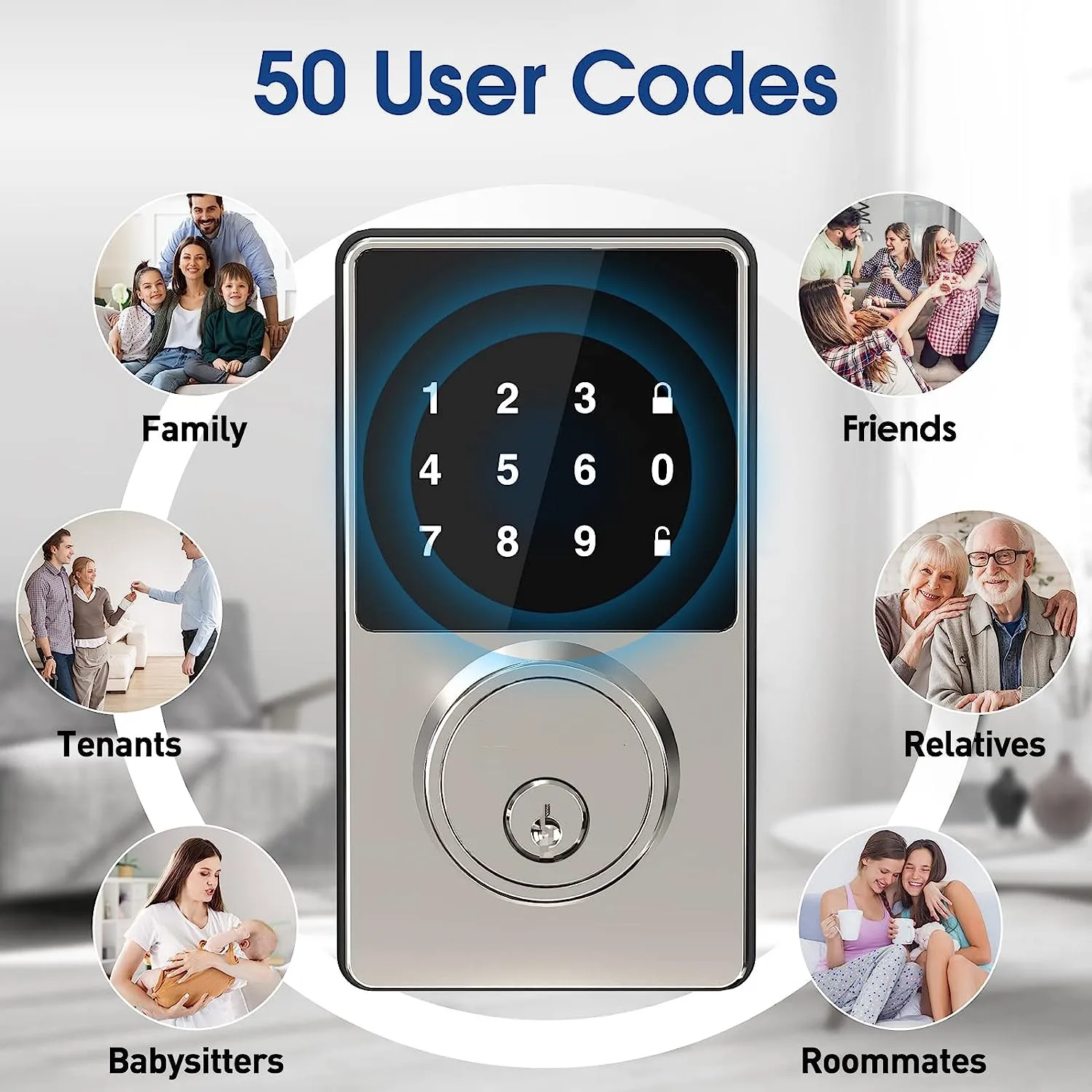 מנעול חכם דלת קוד סיסמה TTLOCK - יומן נגיעות, אפליקציה וכרטיסי RFID 3 מנעול חכם דלת קוד סיסמה TTLOCK - יומן נגיעות, אפליקציה וכרטיסי RFID 3