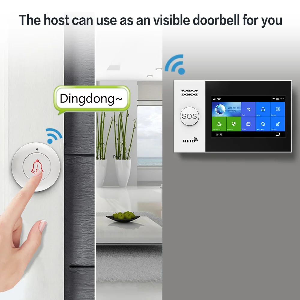 WiFi Home Alarm System GSM Tuya Smart Home Security Alarm Kit with Siren PIR Motion Sensor Remote Controls Window Door Sensor 3