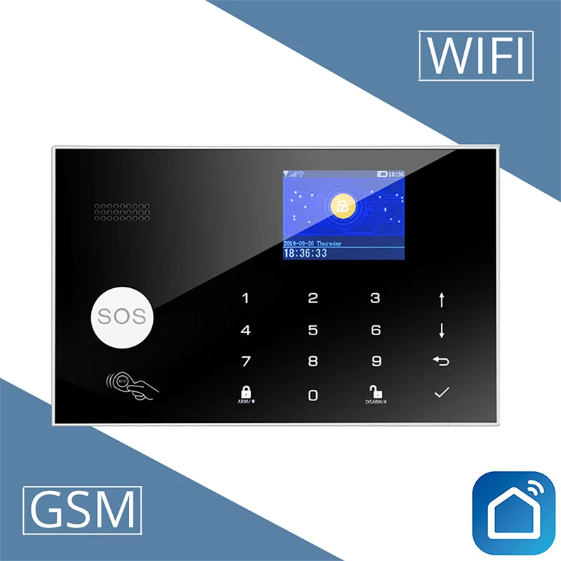 Wifi GSM Smart Home Alarm System Kits Tuya 433MHz Wireless Security Home Alarm Smart Life App Control PIR Motion Sensor 2