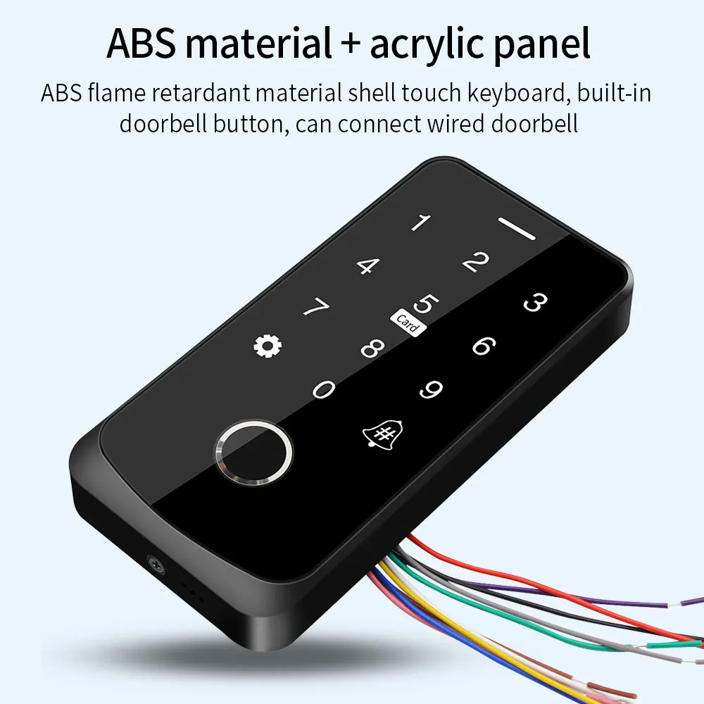 Tuya Smart NFC Bluetooth Biometric Fingerprint Access Control Keypad IP65 13.56MHz RFID Backlit For Touch Commercial Door System 5