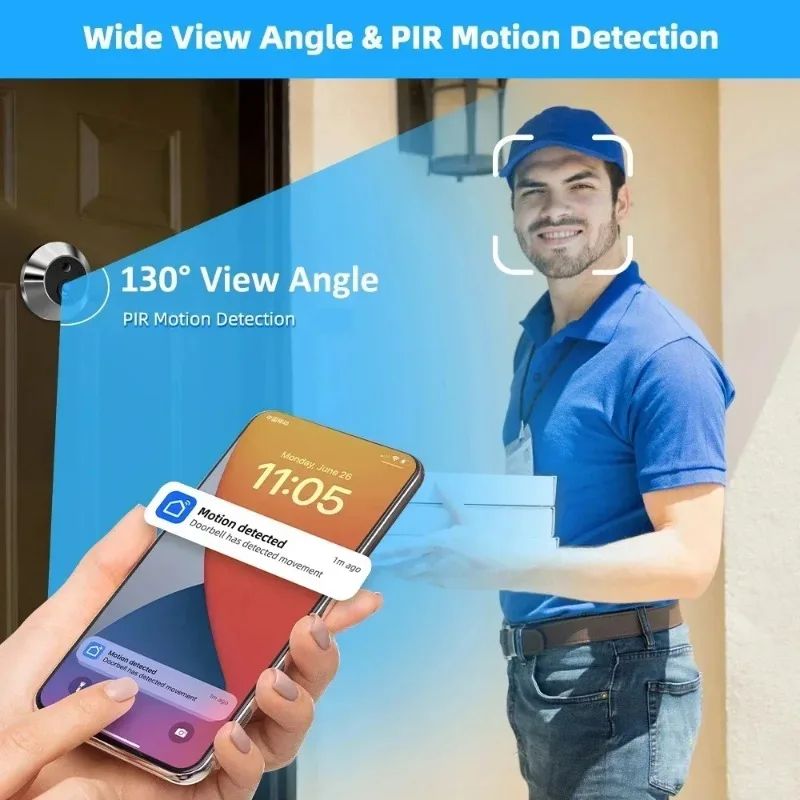 Door Camera Icam365 Peephole camera home wireless phone 4.3 Screen Night PIR wifi wireless Security protection Smart home 4 Door Camera Icam365 Peephole camera home wireless phone 4.3 Screen Night PIR wifi wireless Security protection Smart home 4