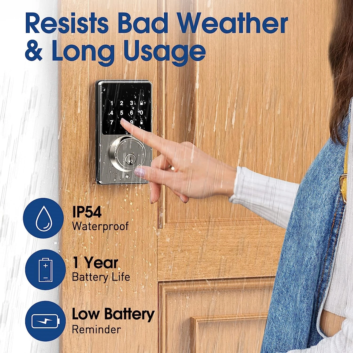 מנעול חכם דלת קוד סיסמה TTLOCK - יומן נגיעות, אפליקציה וכרטיסי RFID 6 מנעול חכם דלת קוד סיסמה TTLOCK - יומן נגיעות, אפליקציה וכרטיסי RFID 6