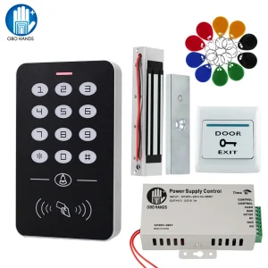 OBO Hands Door Access Control System Kit RFID Keypad + Power Supply + Electric 180KG Magnetic Lock Strike Door Locks for Home OBO Hands Door Access Control System Kit RFID Keypad + Power Supply + Electric 180KG Magnetic Lock Strike Door Locks for Home