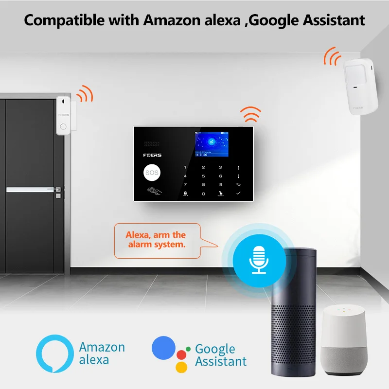 FUERS WIFI GSM Alarm System Wireless Home Burglar Security Alarm System Tuya APP Control Siren Motion Detector PIR Smoke Sensor 5 FUERS WIFI GSM Alarm System Wireless Home Burglar Security Alarm System Tuya APP Control Siren Motion Detector PIR Smoke Sensor 5