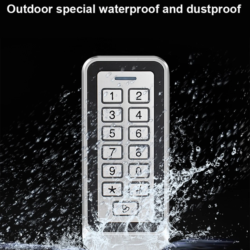 IP66 Waterproof Backlight RFID Metal Door Access Control Reader Rfid Keypad 1000 User 125KHz EM Card Door Opener IP66 Waterproof Backlight RFID Metal Door Access Control Reader Rfid Keypad 1000 User 125KHz EM Card Door Opener