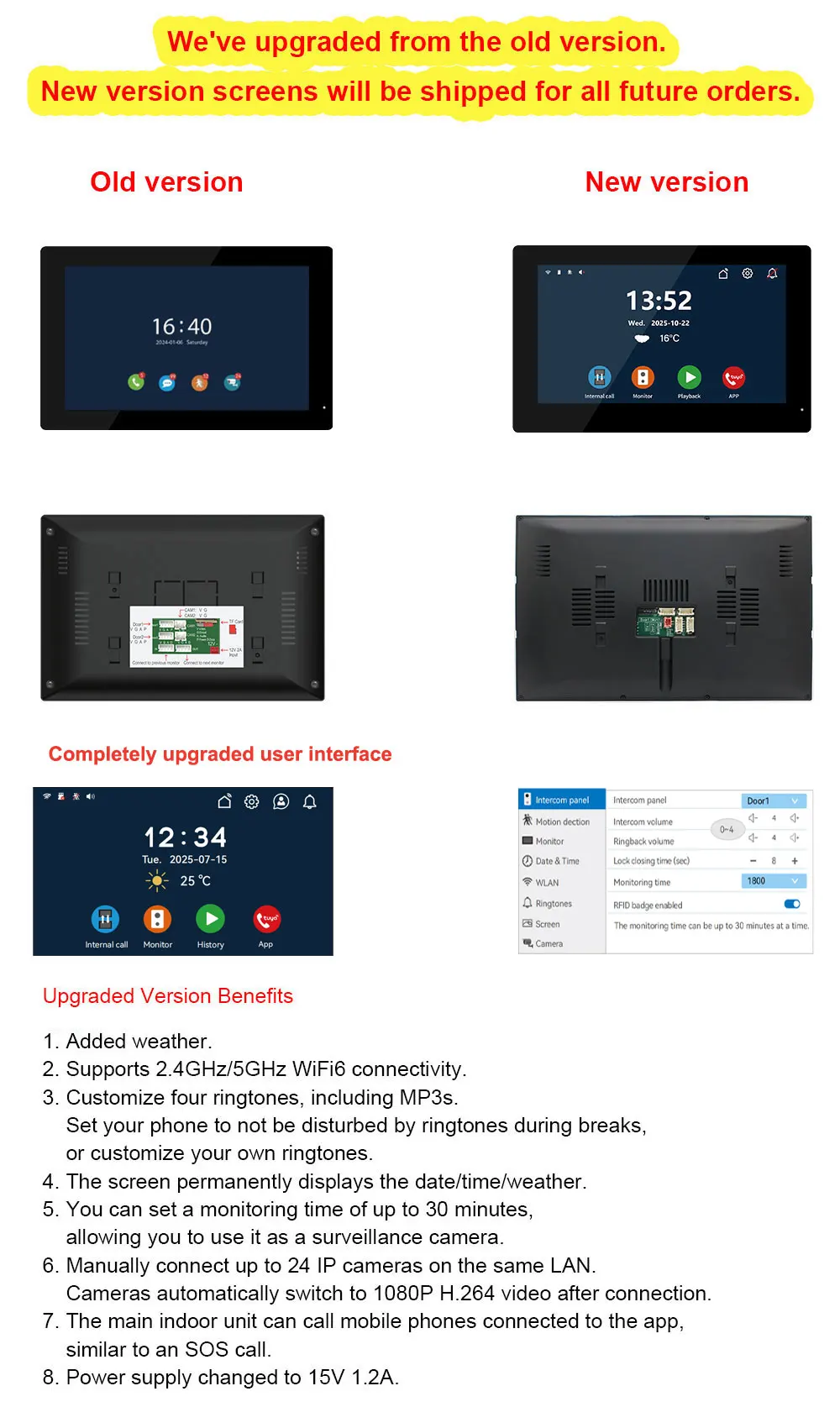 Fingerprint 5in1 Unlock Wifi Doorbell Video Intercom System For Home Doorphone Tuya Smart 1080P Touch Monitor Security Protect 6 Fingerprint 5in1 Unlock Wifi Doorbell Video Intercom System For Home Doorphone Tuya Smart 1080P Touch Monitor Security Protect 6