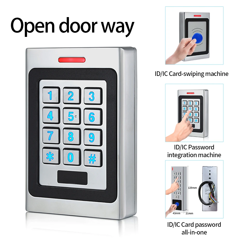 Door Access Control Keypad RFID Reader 2000 User Wiegand input+output Electric Lock Outdoor Waterproof Doorbell IP67 Zinc alloy 3 Door Access Control Keypad RFID Reader 2000 User Wiegand input+output Electric Lock Outdoor Waterproof Doorbell IP67 Zinc alloy 3