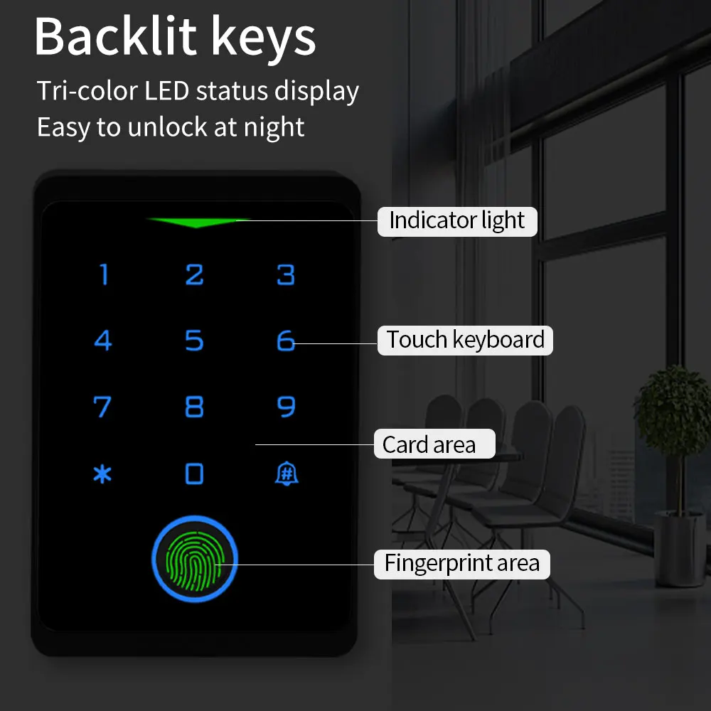 Tuya APP Door Lock IP66 Waterproof Keyless Biometric WIFI Access Control Standalone Keypad Fingerprint EM RFID Card Door Entry 4 Tuya APP Door Lock IP66 Waterproof Keyless Biometric WIFI Access Control Standalone Keypad Fingerprint EM RFID Card Door Entry 4