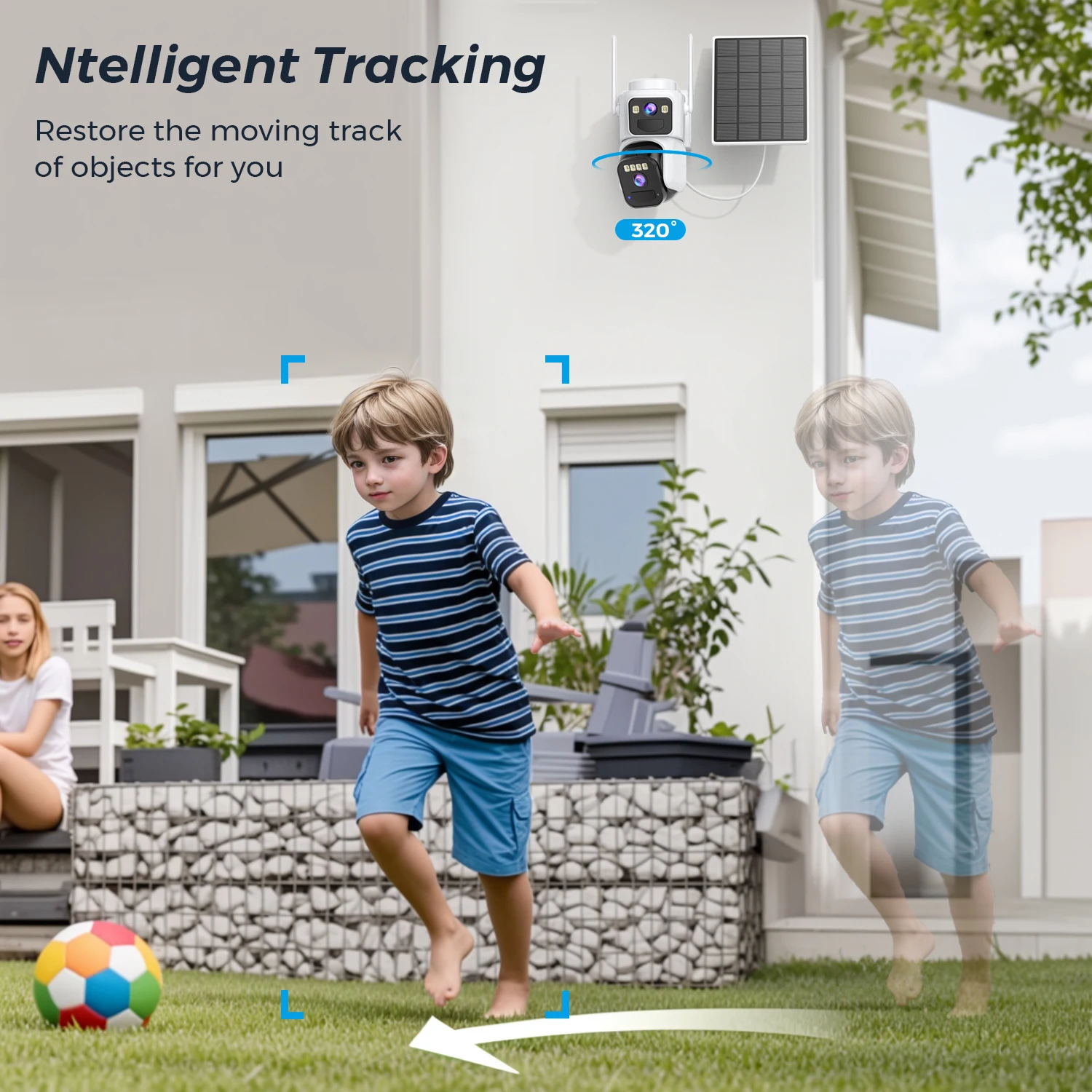 8MP Dual Lens Solar WIFI Security Cameras With Solar Panels Color Night Vision PIR Motion Detection Ourdoor IP Camera O-KAM App 5