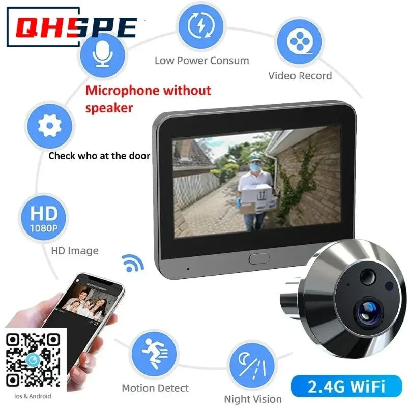 Door Camera Icam365 Peephole camera home wireless phone 4.3 Screen Night PIR wifi wireless Security protection Smart home 3 Door Camera Icam365 Peephole camera home wireless phone 4.3 Screen Night PIR wifi wireless Security protection Smart home 3