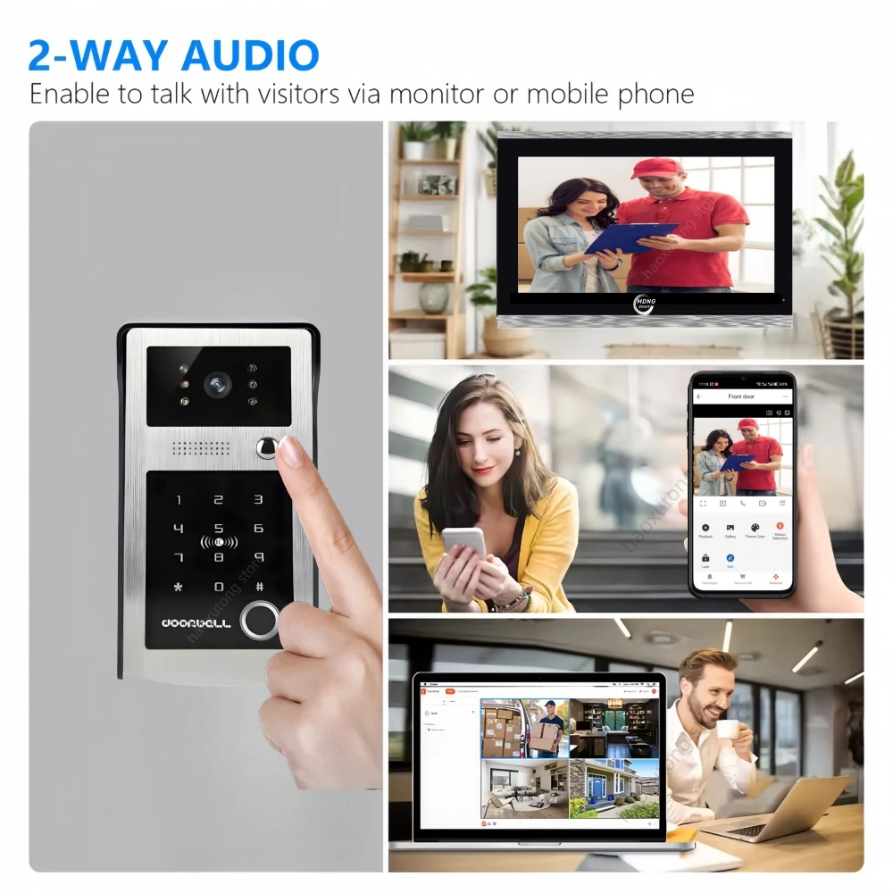 10 Inch Tuya Smart Wifi Video APartment Intercom System 1080P Wireless Doorbell Camera Rfid Unlock Door Entry Intercom Doorman 4 10 Inch Tuya Smart Wifi Video APartment Intercom System 1080P Wireless Doorbell Camera Rfid Unlock Door Entry Intercom Doorman 4