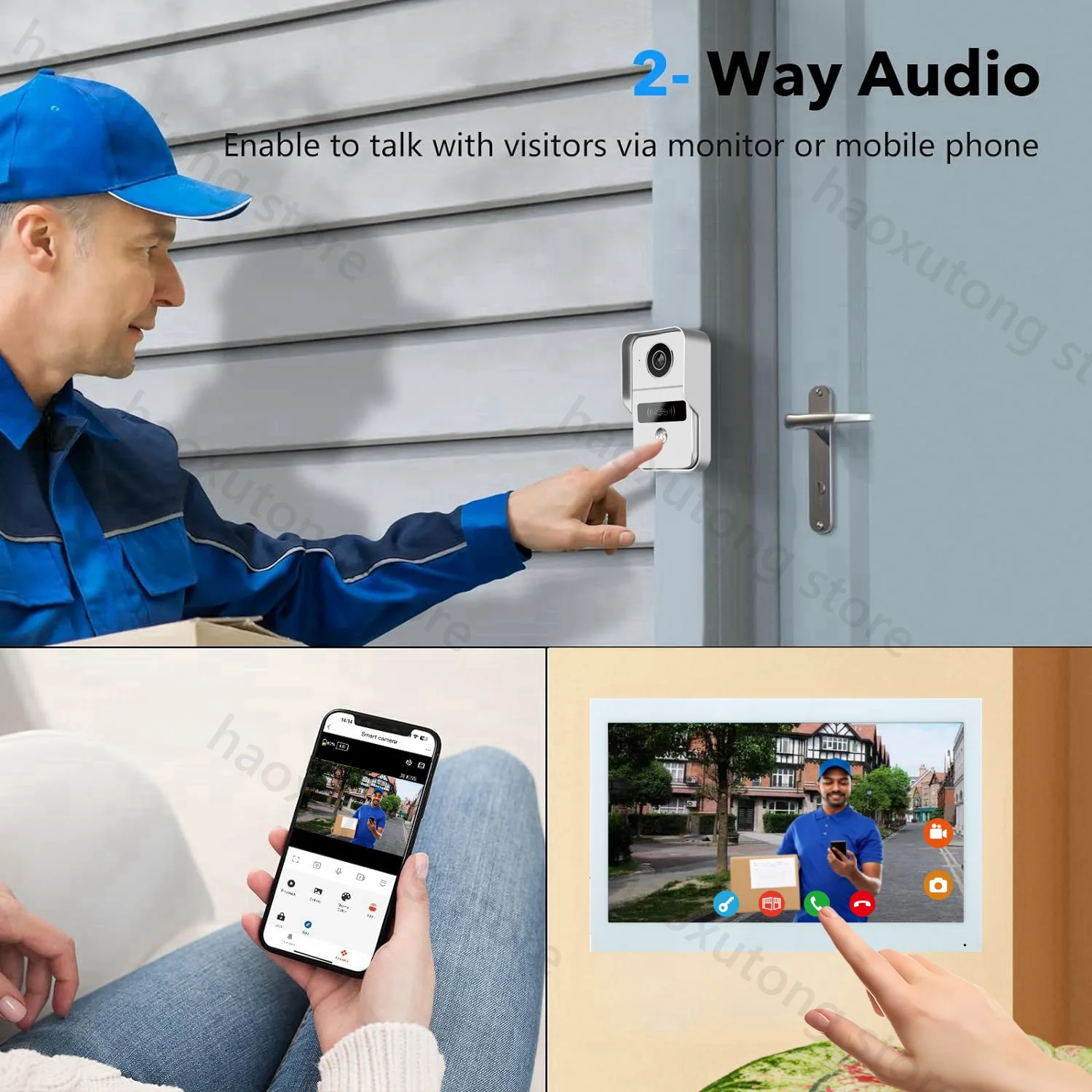 2 Wires Digital Video Intercom System 7/10 Inch Wireless WIFI Video Doorphone Tuya Smart WIFI Doorbell Camera for home Apartment 3 2 Wires Digital Video Intercom System 7/10 Inch Wireless WIFI Video Doorphone Tuya Smart WIFI Doorbell Camera for home Apartment 3