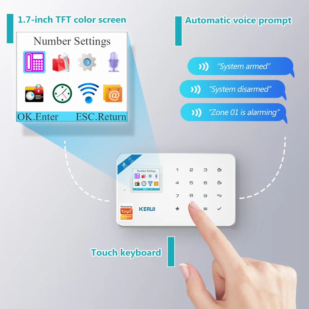 KERUI W181 Alarm System Secutrity Home WIFI GSM Alarm Tuya Smart Motion Detector Door Sensor Burglar IP Camera Work Alexa Google 3 KERUI W181 Alarm System Secutrity Home WIFI GSM Alarm Tuya Smart Motion Detector Door Sensor Burglar IP Camera Work Alexa Google 3