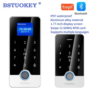 Metal Fingerprint Door Access Control System with Tuya APP RFID Card Reader IP67 Waterproof Metal Touch Keypad Gate Entry Opener Metal Fingerprint Door Access Control System with Tuya APP RFID Card Reader IP67 Waterproof Metal Touch Keypad Gate Entry Opener