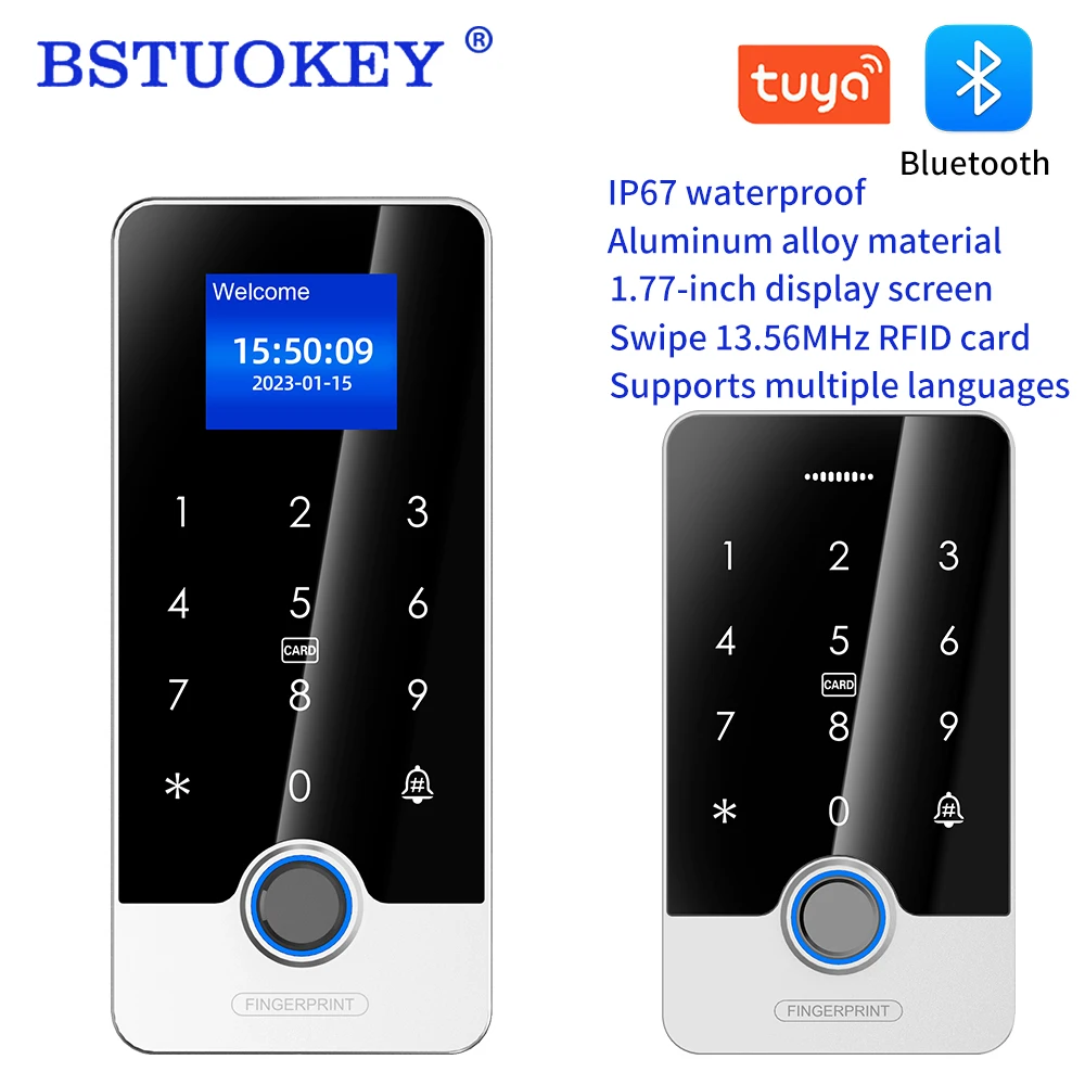 Metal Fingerprint Door Access Control System with Tuya APP RFID Card Reader IP67 Waterproof Metal Touch Keypad Gate Entry Opener Metal Fingerprint Door Access Control System with Tuya APP RFID Card Reader IP67 Waterproof Metal Touch Keypad Gate Entry Opener
