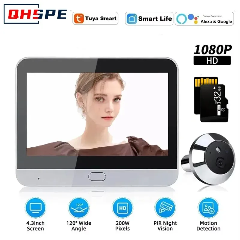 Door Camera Icam365 Peephole camera home wireless phone 4.3 Screen Night PIR wifi wireless Security protection Smart home 2 Door Camera Icam365 Peephole camera home wireless phone 4.3 Screen Night PIR wifi wireless Security protection Smart home 2