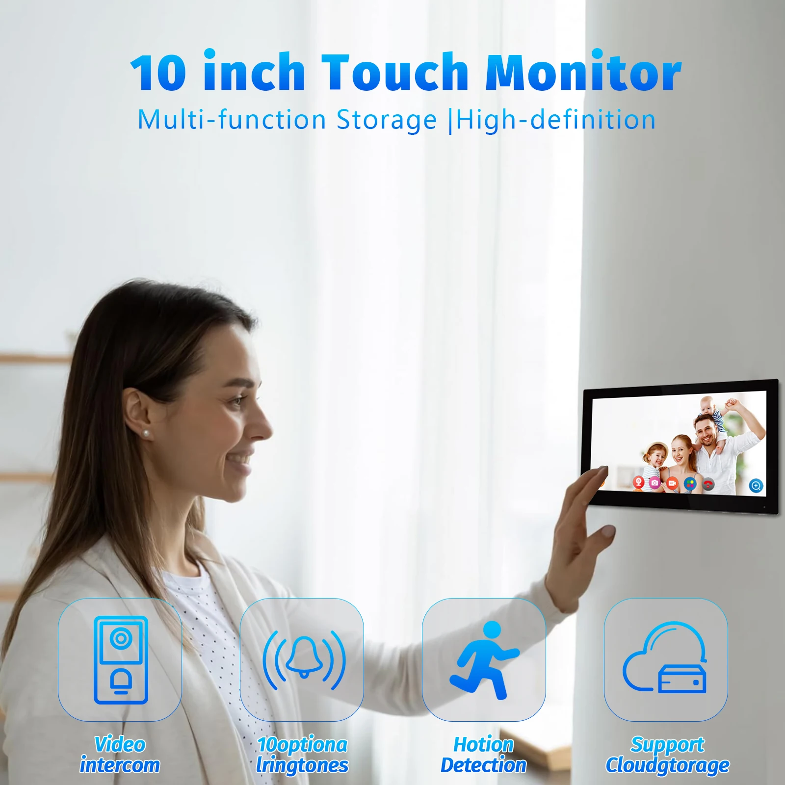 Tuya 2.4GHz WiFi Video Intercom with 7'' HD Display, Dual-Mode Night Vision & Waterproof Design, Video Door Bell for Villa/Gate 4 Tuya 2.4GHz WiFi Video Intercom with 7'' HD Display, Dual-Mode Night Vision & Waterproof Design, Video Door Bell for Villa/Gate 4