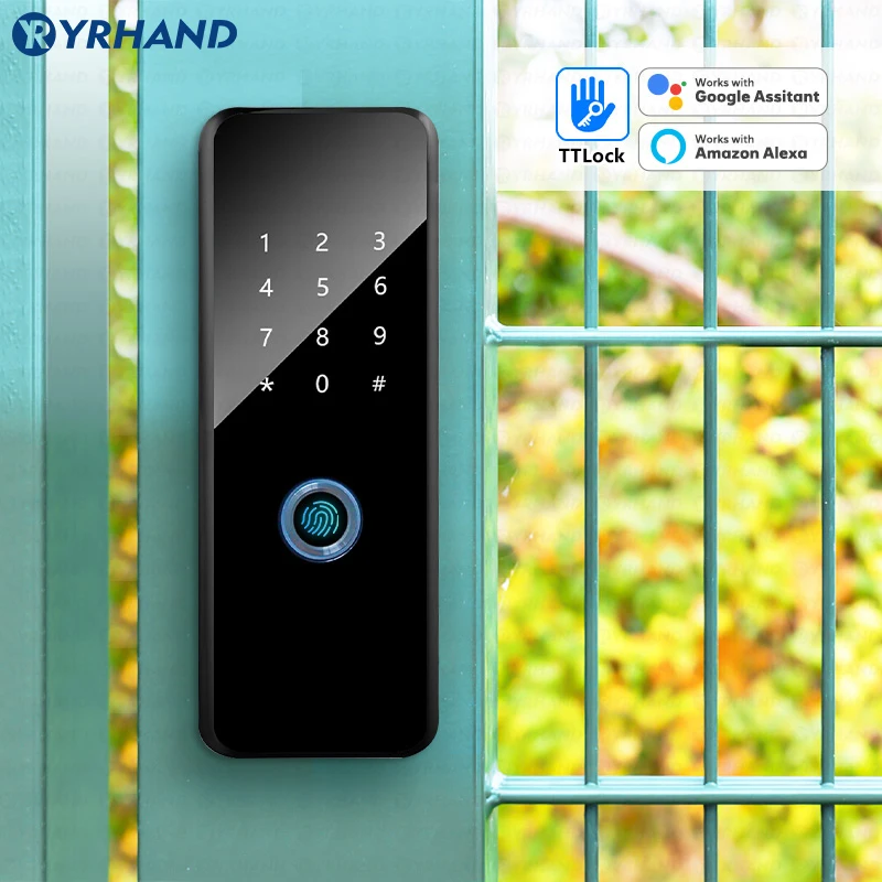 מנעול חכם לדלתות זכוכית TTLOCK - מקלט וסיבוב עם טביעת אצבע ואפליקציה 3