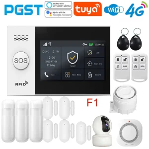 PGST new PG107 intelligent home 4G alarm system, 4.3-inch high-definition touch screen, Tuya, WIFI, GSM GPRS multiple communicat PGST new PG107 intelligent home 4G alarm system, 4.3-inch high-definition touch screen, Tuya, WIFI, GSM GPRS multiple communicat