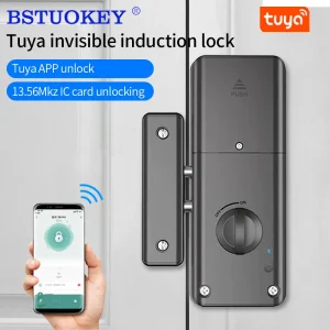 Smart Tuya App Bluetooth Indoor Invisible Lock for Wooden Door Electronic 13.56 IC Card Lock Support Gateway to Wifi Smart Tuya App Bluetooth Indoor Invisible Lock for Wooden Door Electronic 13.56 IC Card Lock Support Gateway to Wifi