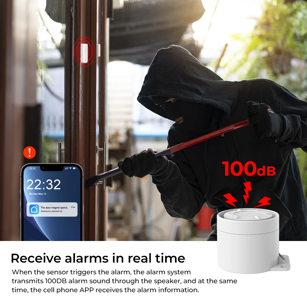 GauTone TUYA GSM Alarm System for Home Burglar Security 433MHz 2G WiFi Alarm Wireless Smart Home App Control PG103 4 GauTone TUYA GSM Alarm System for Home Burglar Security 433MHz 2G WiFi Alarm Wireless Smart Home App Control PG103 4