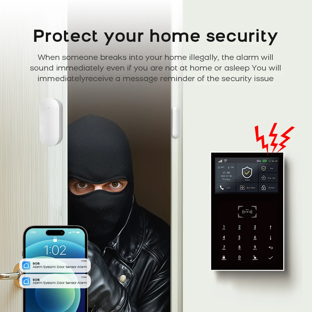 PGST WiFi 2G GSM Home Alarm System Tuya Security Protection Alarm Security System Kit Smart Life Automation Motion Door Sensor 5 PGST WiFi 2G GSM Home Alarm System Tuya Security Protection Alarm Security System Kit Smart Life Automation Motion Door Sensor 5