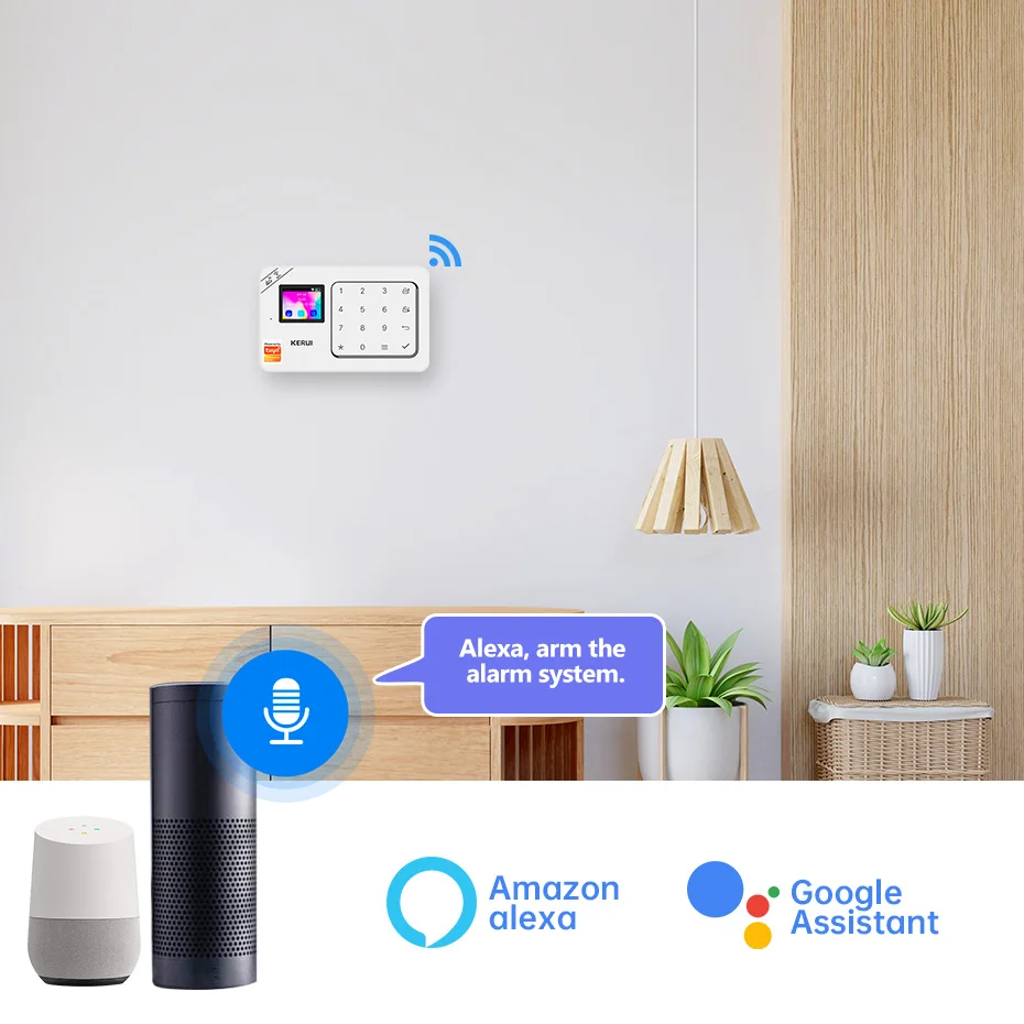 KERUI Home Alarm Worke with Alexa, Tuya Smart Home Sesurity Alarm 4G/WiFi Wireless Burglary Protection, PIR Motion Sensor W184 2 KERUI Home Alarm Worke with Alexa, Tuya Smart Home Sesurity Alarm 4G/WiFi Wireless Burglary Protection, PIR Motion Sensor W184 2