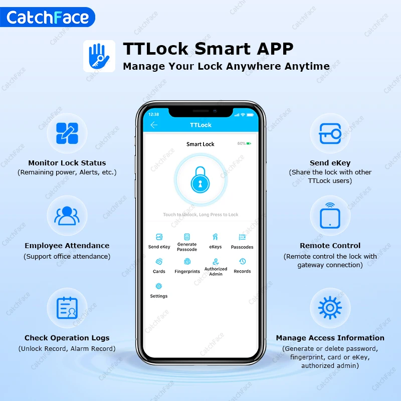 Waterproof TTLock Outdoor Gate Fingerprint Bluetooth APP RFID Code Keyless Electronic Smart Door Lock for Glass Aluminum Sliding 5 Waterproof TTLock Outdoor Gate Fingerprint Bluetooth APP RFID Code Keyless Electronic Smart Door Lock for Glass Aluminum Sliding 5