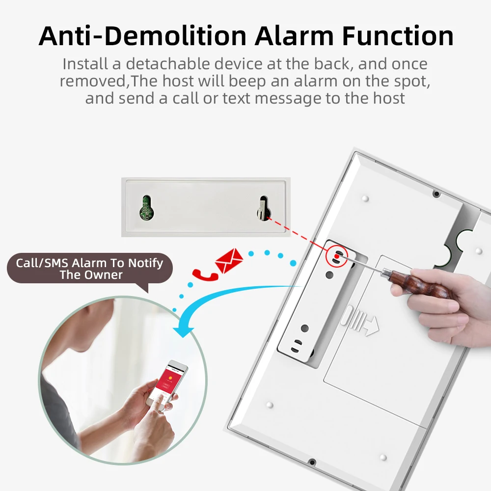 WiFi Home Alarm System GSM Tuya Smart Home Security Alarm Kit with Siren PIR Motion Sensor Remote Controls Window Door Sensor 5