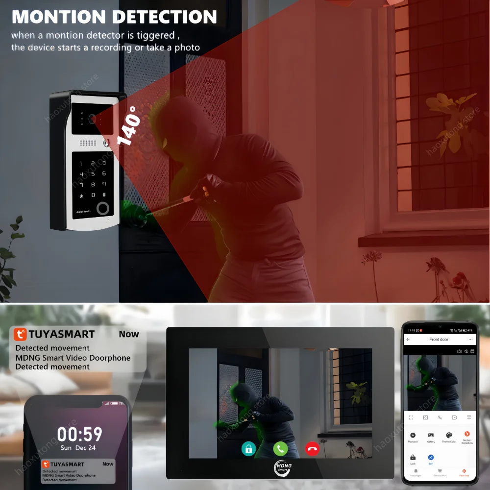 10 Inch Tuya Smart Wifi Video APartment Intercom System 1080P Wireless Doorbell Camera Rfid Unlock Door Entry Intercom Doorman 5 10 Inch Tuya Smart Wifi Video APartment Intercom System 1080P Wireless Doorbell Camera Rfid Unlock Door Entry Intercom Doorman 5
